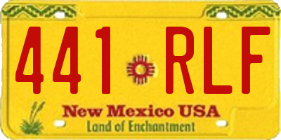 NM license plate 441RLF