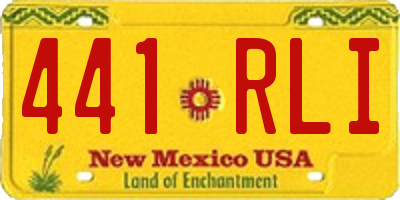NM license plate 441RLI