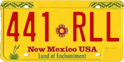 NM license plate 441RLL