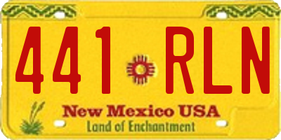 NM license plate 441RLN