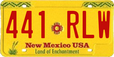 NM license plate 441RLW