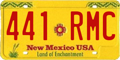 NM license plate 441RMC