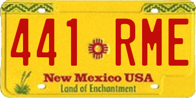 NM license plate 441RME
