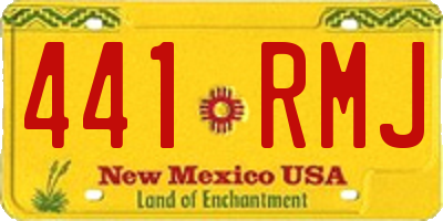 NM license plate 441RMJ
