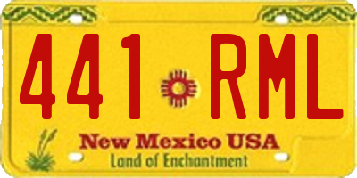 NM license plate 441RML
