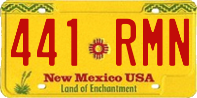 NM license plate 441RMN