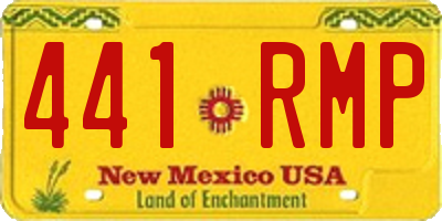 NM license plate 441RMP