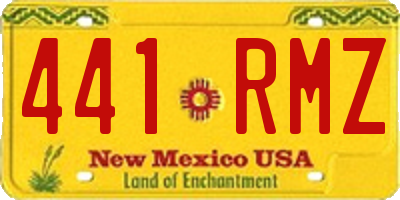 NM license plate 441RMZ
