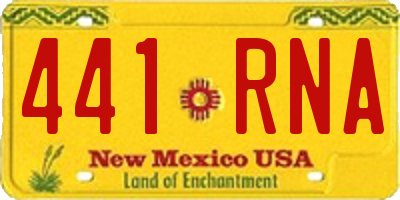 NM license plate 441RNA