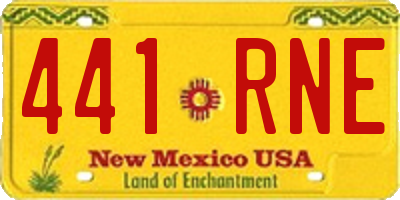 NM license plate 441RNE