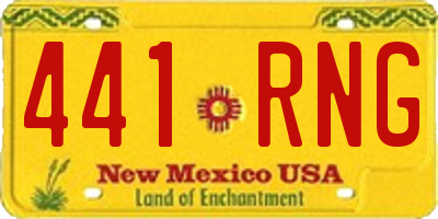 NM license plate 441RNG
