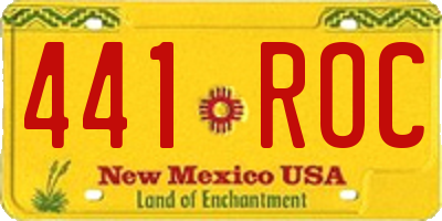 NM license plate 441ROC