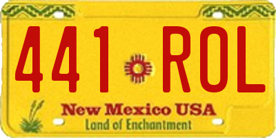 NM license plate 441ROL