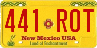 NM license plate 441ROT