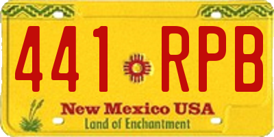 NM license plate 441RPB