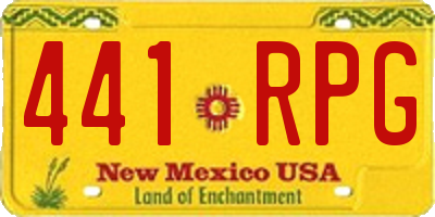 NM license plate 441RPG