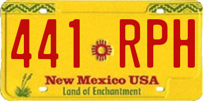 NM license plate 441RPH
