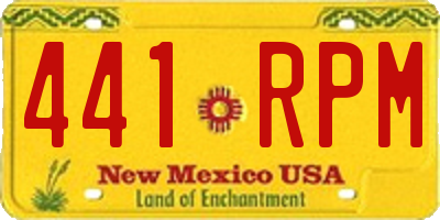 NM license plate 441RPM