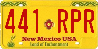 NM license plate 441RPR
