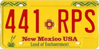 NM license plate 441RPS