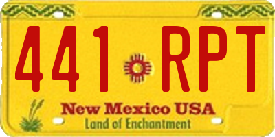 NM license plate 441RPT