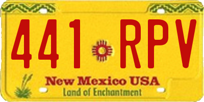 NM license plate 441RPV