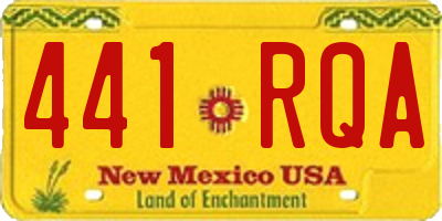 NM license plate 441RQA