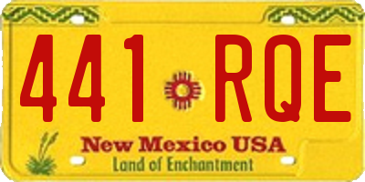 NM license plate 441RQE