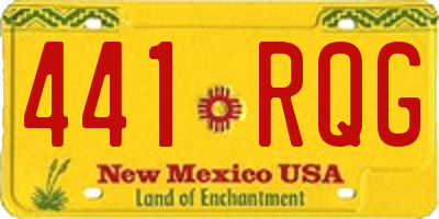 NM license plate 441RQG