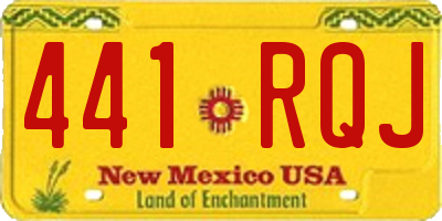 NM license plate 441RQJ