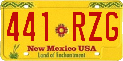 NM license plate 441RZG