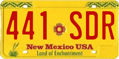 NM license plate 441SDR