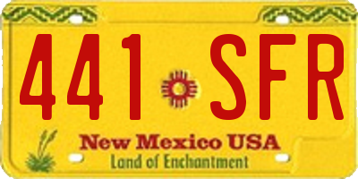 NM license plate 441SFR