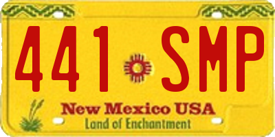 NM license plate 441SMP