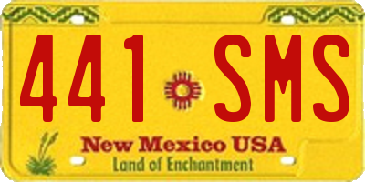 NM license plate 441SMS