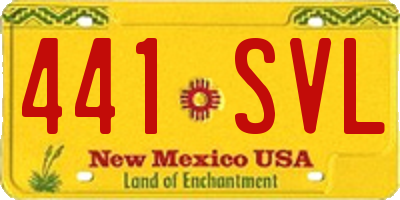 NM license plate 441SVL