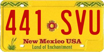 NM license plate 441SVU