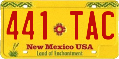 NM license plate 441TAC