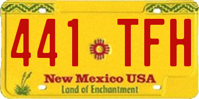 NM license plate 441TFH