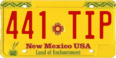 NM license plate 441TIP