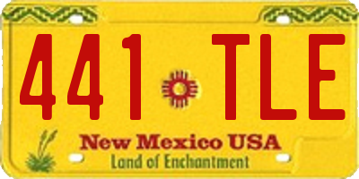 NM license plate 441TLE
