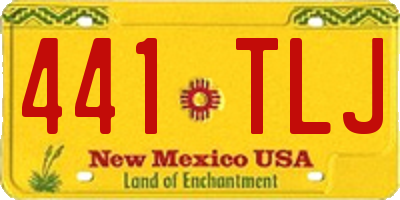 NM license plate 441TLJ