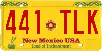 NM license plate 441TLK