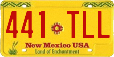NM license plate 441TLL
