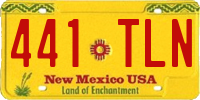 NM license plate 441TLN