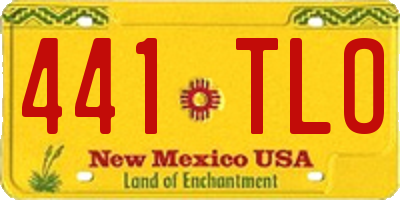 NM license plate 441TLO