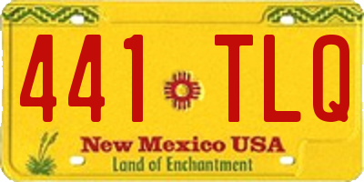 NM license plate 441TLQ