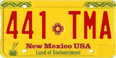 NM license plate 441TMA