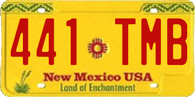 NM license plate 441TMB