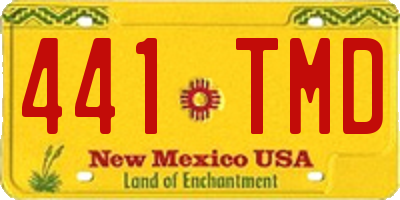 NM license plate 441TMD